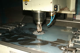 VMC Boring Throat Hole in Shaper Table